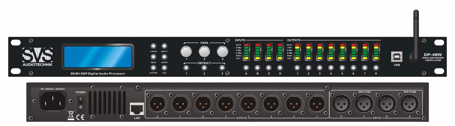 SVS Audiotechnik DP-48W Цифровой процессор: 4 входа 8 выходов в Мегионе