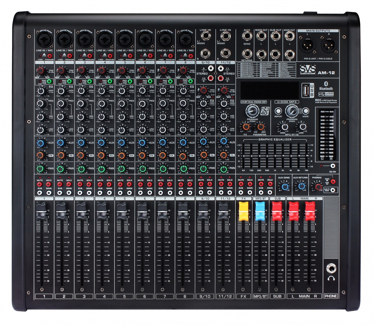 SVS Audiotechnik mixers AM-12 Микшерный пульт аналоговый, 12-канальный в Мегионе