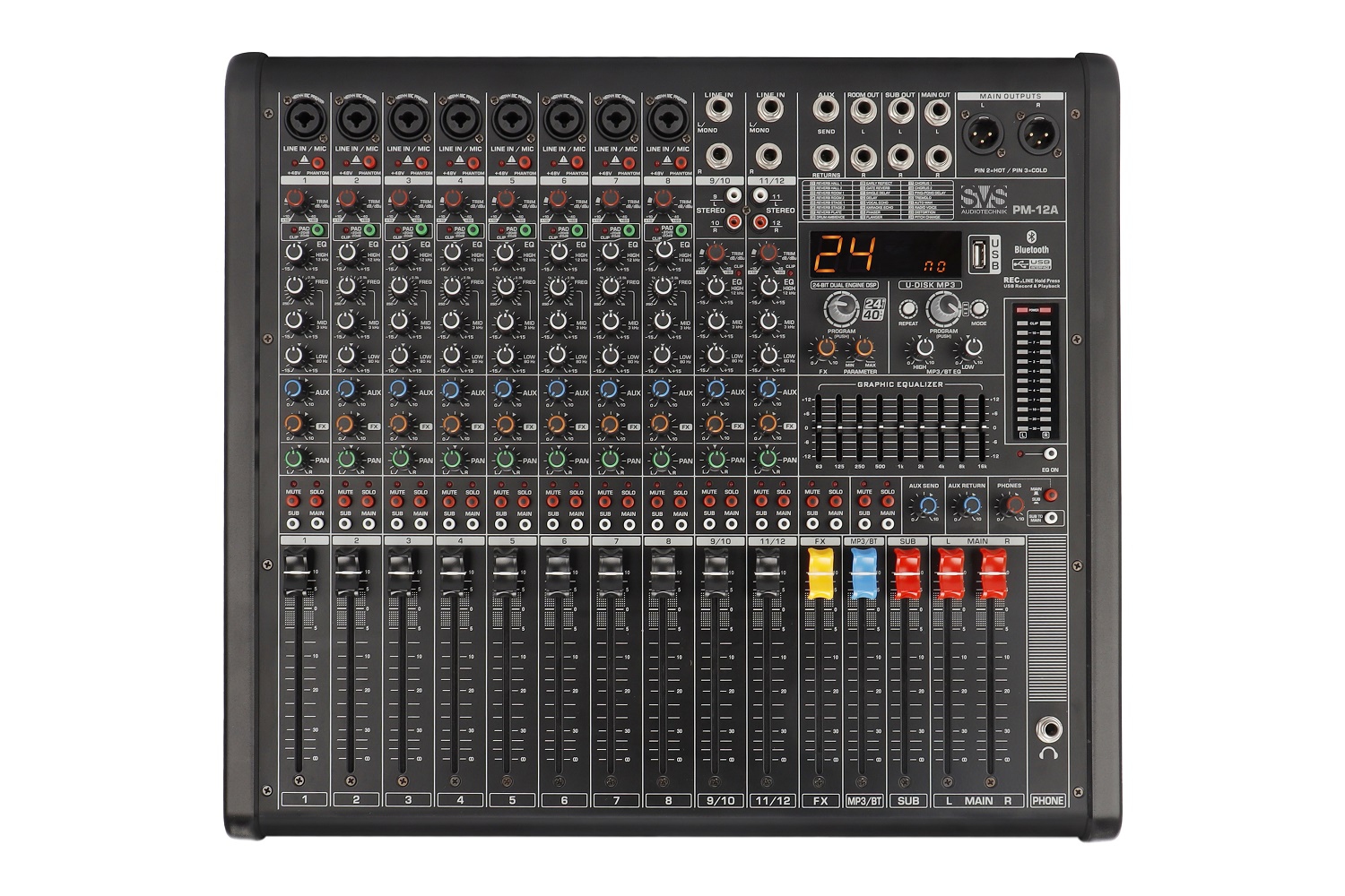 SVS Audiotechnik mixers PM-12A Активный аналоговый микшерный пульт, 12-канальный в Мегионе